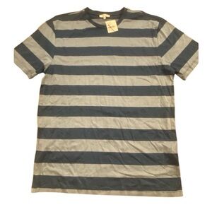 Reiss Men’s T Shirt Blue Gray Stripe New L/XL